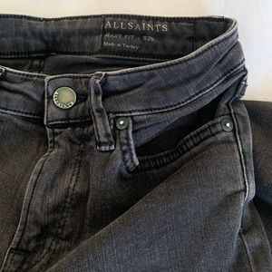 All Saints black wash Mast fit skinny jean